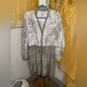 EDUN Silk Floral Patterned Fabric Dress Size Large